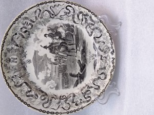Тарелка фаянс Англия начало 20 века ,, Наполеон,, цена 3000 руб.