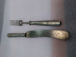 Вилка +нож ,, Золингер ,, 1920-1930 год  цена 800 руб.