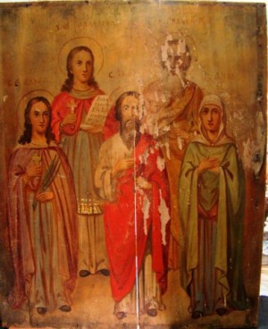 Арт 54-13 Икона святых 19 век, 10.000 рублей